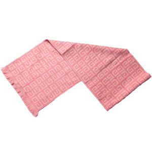 GIVENCHY Pink Monogram G Print Wool Scarf Pre-owned